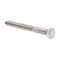 Prime-Line Hex Lag Screw 3/8in X 3-1/2in Grade 18-8 Stainless Steel 10PK 9056342